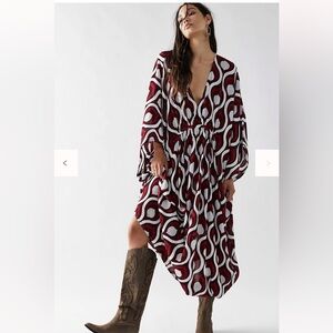 Free People feeling groovy baby kaftan color Pinot noir